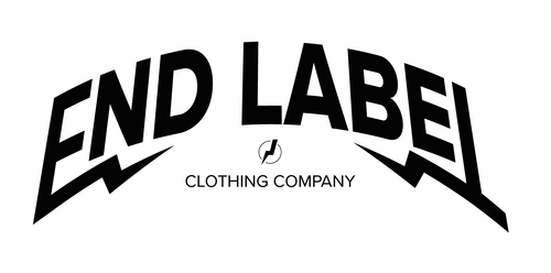 Black 'END LABEL' logo on a white background